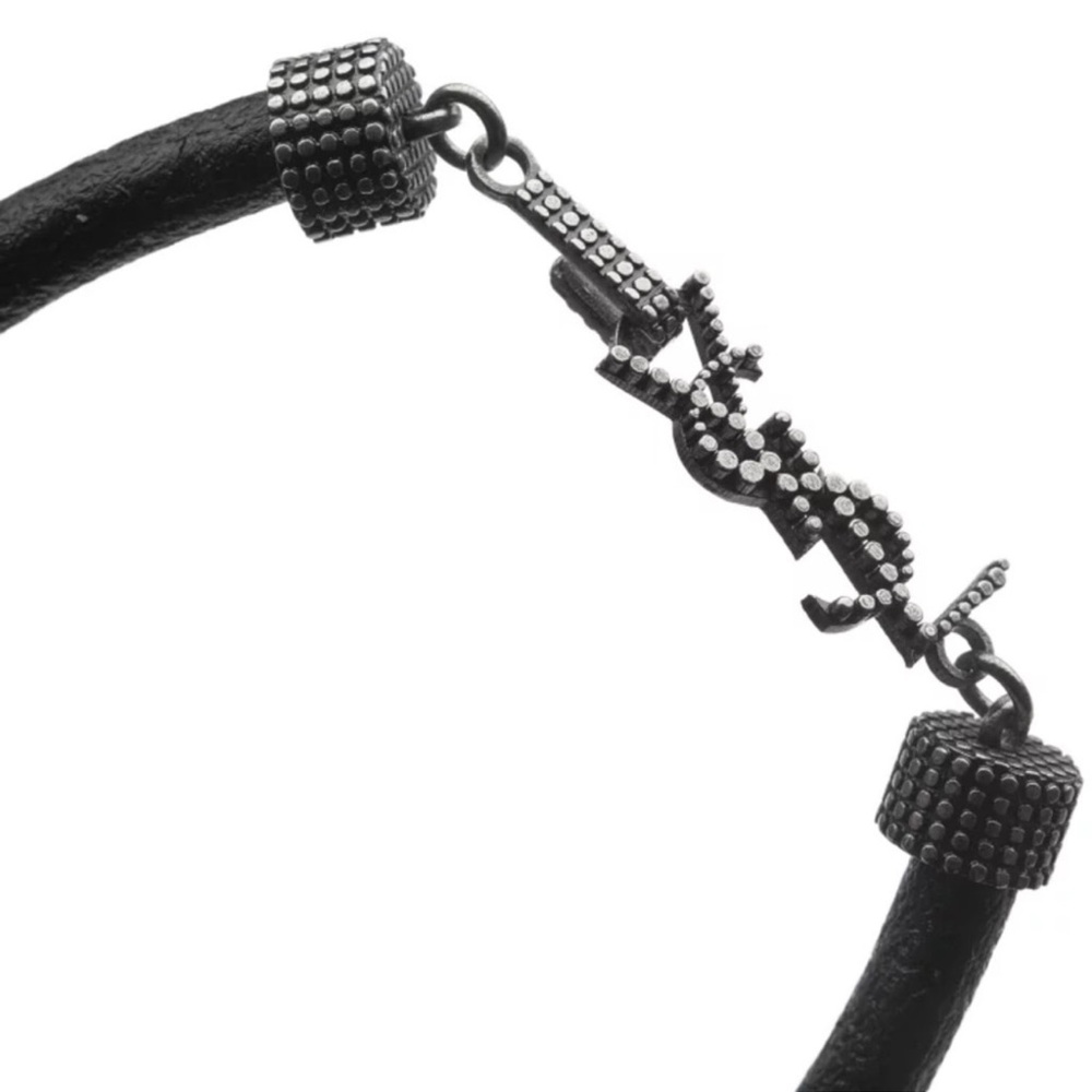 NWT YSL SAINT LAURENT OPYUM Bracelet Black lLeather Unisex🖤💝 - Picture 15 of 16